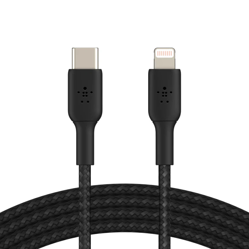 Belkin BoostCharge USB-C to Lightning Braided Cable For Apple devices - Black