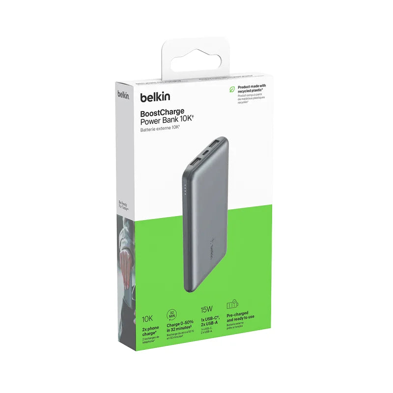 Belkin Boostcharge Power Bank 10k 15W Space Grey