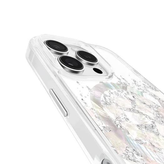 Case-Mate Karat MagSafe Case For iPhone 16 Pro - Touch of Pearl - Silver / Clear