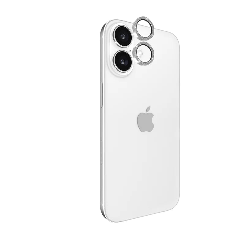 Case-Mate Aluminum Ring Lens Protector For iPhone 16 / 16 Plus - Twinkle - Clear