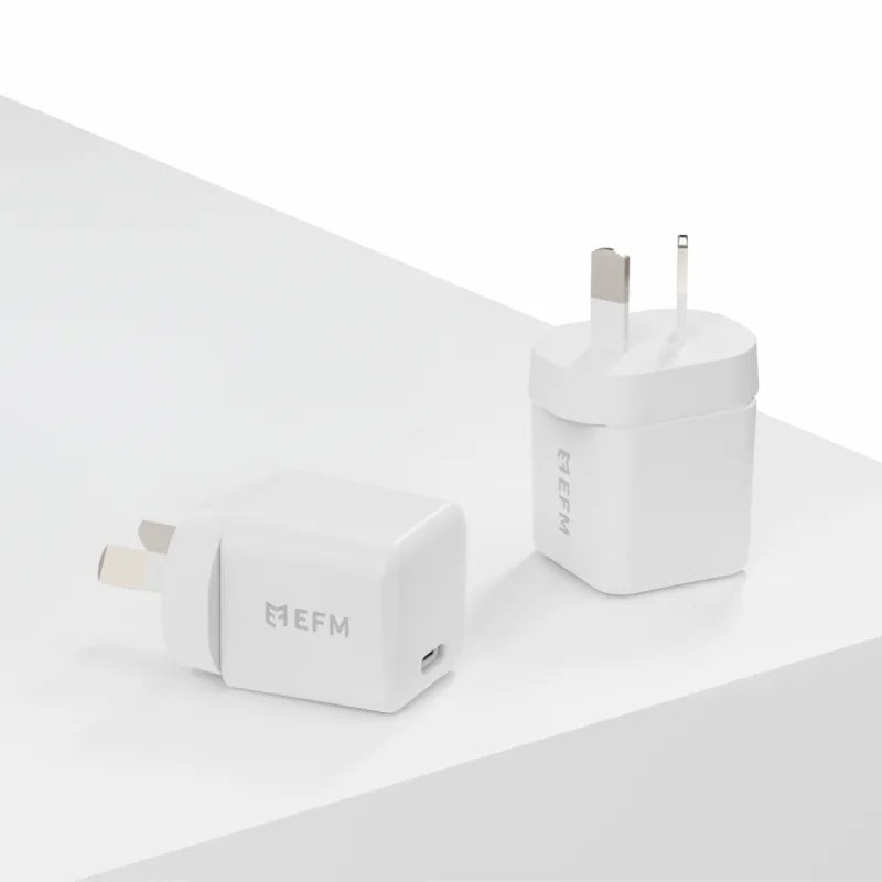 EFM ECO 30W GaN Wall Charger Twin Pack With Power Delivery and PPS