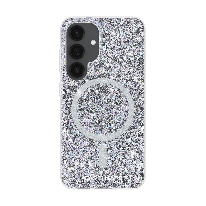 Case-Mate Twinkle Case For Samsung Galaxy S25 - Disco w/ Magnet - Silver / Clear