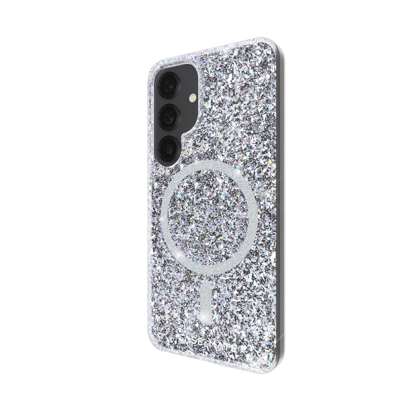 Case-Mate Twinkle Case For Samsung Galaxy S25 - Disco w/ Magnet - Silver / Clear