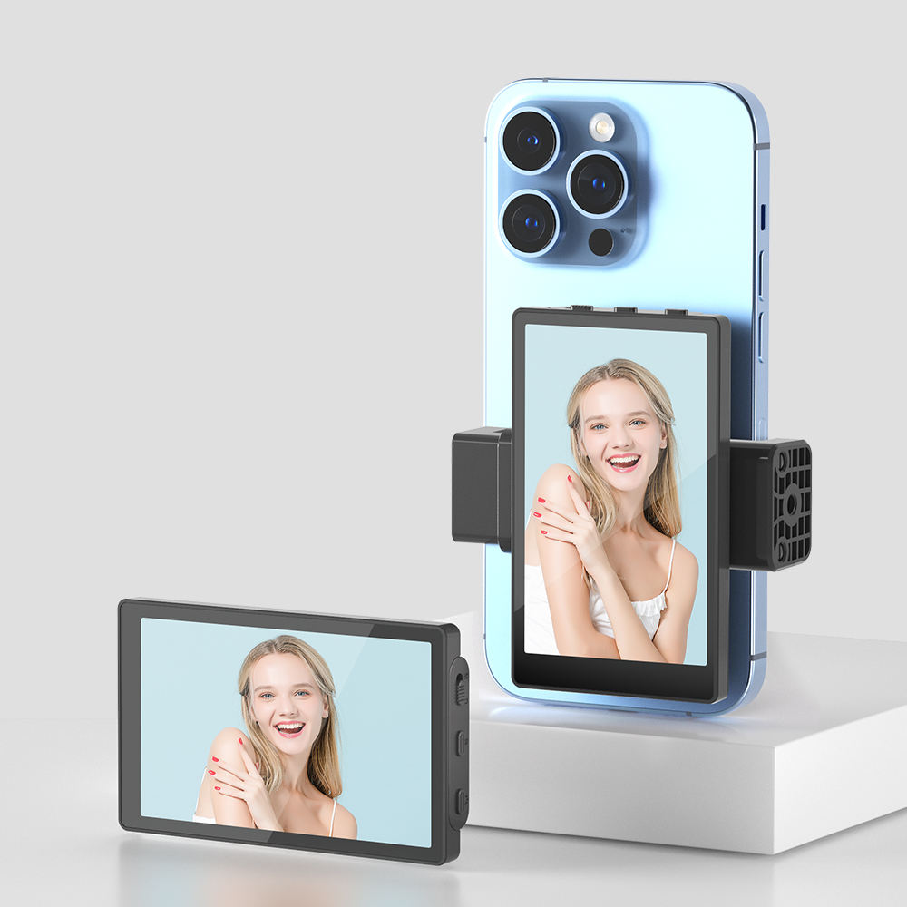 Phone Vlog Selfie Monitor Screen Clamp Mount Kit