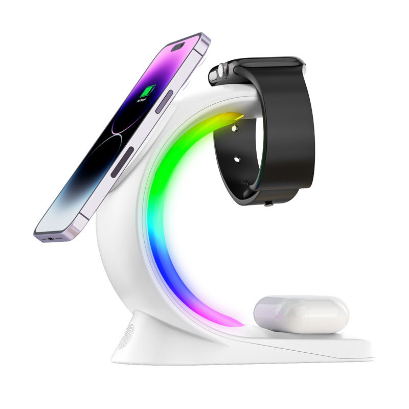 4 in 1 Magnetic Wireless Charger Station with RGB Light