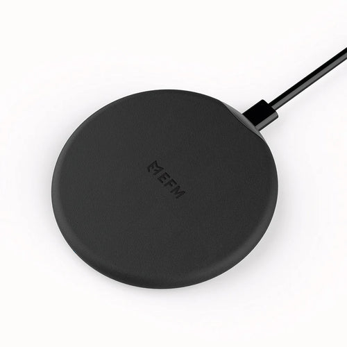 EFM Leather Wireless Charge Pad 15W Qi WPC Certified with USB Wall Adapter