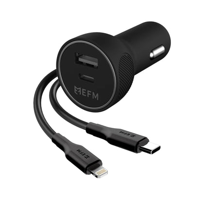 EFM 57W Dual Port Car Charger With Type C to Type C Cable