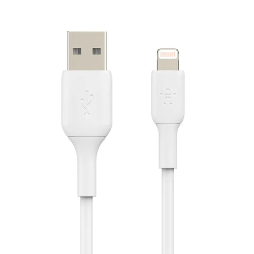 Belkin BoostCharge Lightning to USB-A Cable, 1m For Apple Devices - White