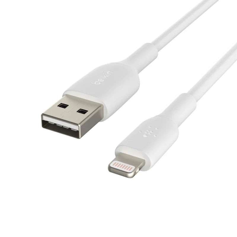 Belkin BoostCharge Lightning to USB-A Cable, 1m For Apple Devices - White
