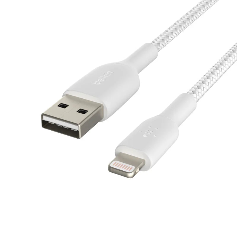 Belkin BoostCharge Lightning to USB-A Braided Cable, 1m For Apple Devices