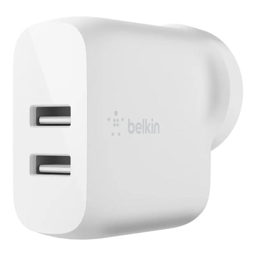 Belkin BOOSTCHARGE Dual USB-A Wall Charger 24W Universally compatible - White