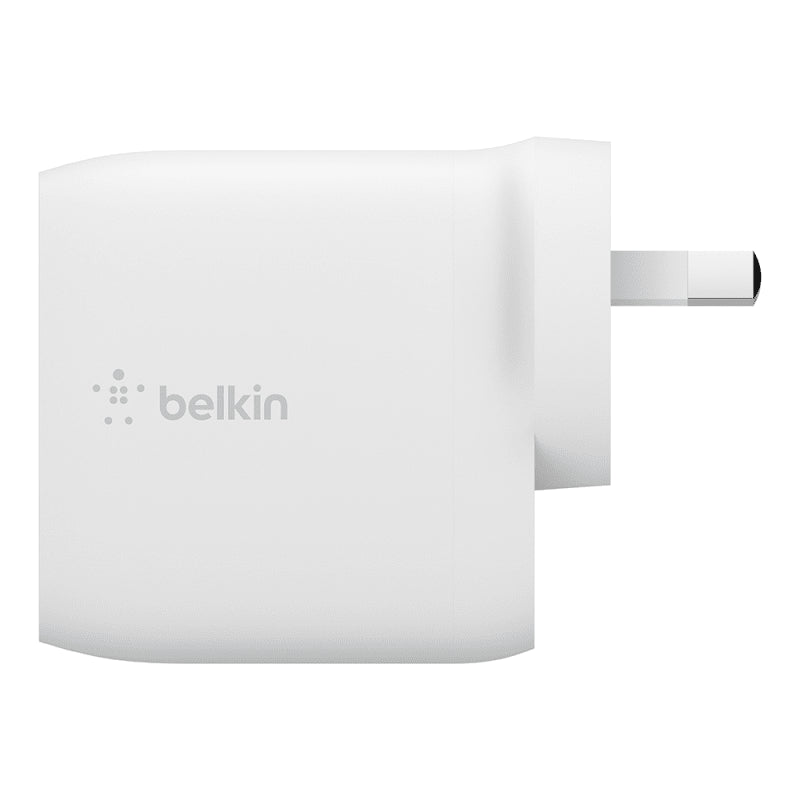 Belkin 24W Dual Wall Charger and USB-A to USB-C Cable Universally compatible - White