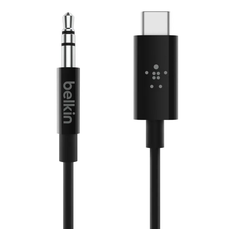 Belkin RockStar 3.5mm Audio Cable with USB-C Connector, 0.9m Universally compatible - Black