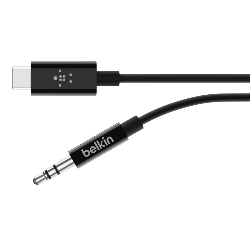 Belkin RockStar 3.5mm Audio Cable with USB-C Connector, 0.9m Universally compatible - Black