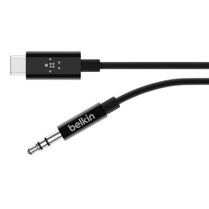 Belkin RockStar 3.5mm Audio Cable with USB-C Connector, 0.9m Universally compatible - Black