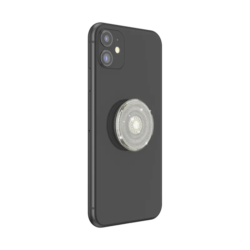 Popsockets PopGrip (Gen2) Clear Glitter Silver