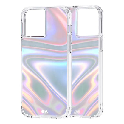 Case-Mate Soap Bubble Case Antimicrobial For iPhone 13 Pro Max (6.7") Iridescent