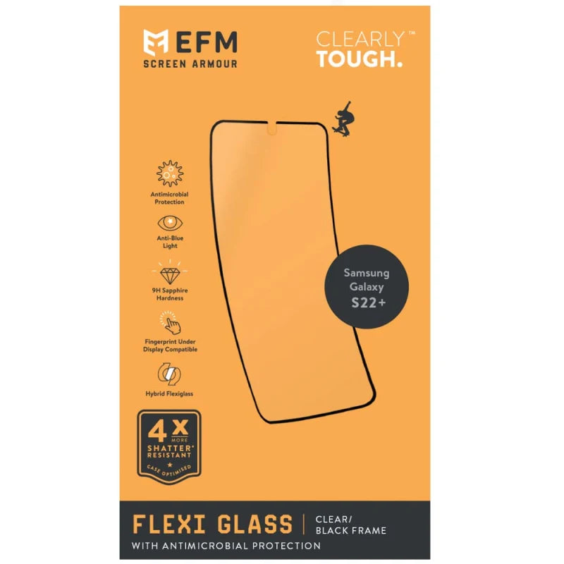 EFM FlexiGlass Screen Armour For Samsung Galaxy S22+ - Dual Install