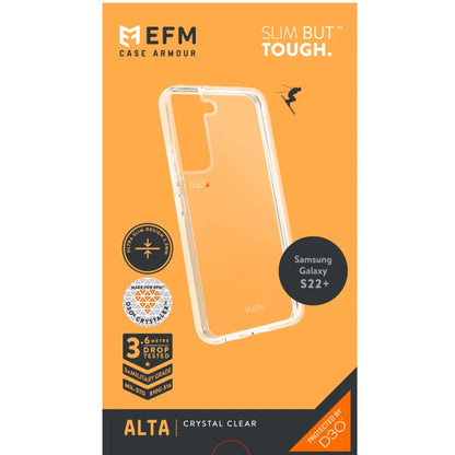 EFM Alta Case Armour with D3O Crystalex For Samsung Galaxy S22+ - Crystal Clear