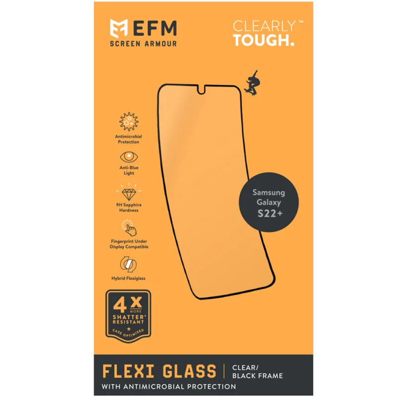 EFM FlexiGlass Screen Armour For Samsung Galaxy S22+ - Dual Install