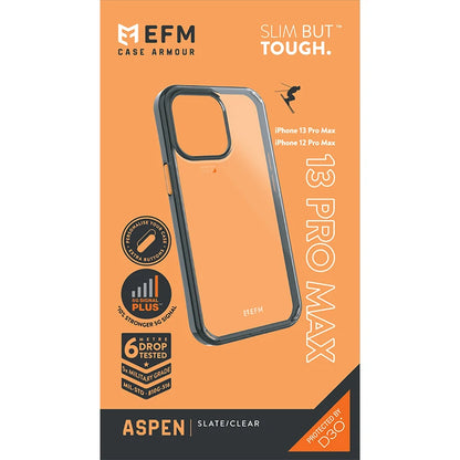 EFM Aspen Case Armour with D3O 5G Signal Plus For iPhone 13 Pro Max - Slate Clear