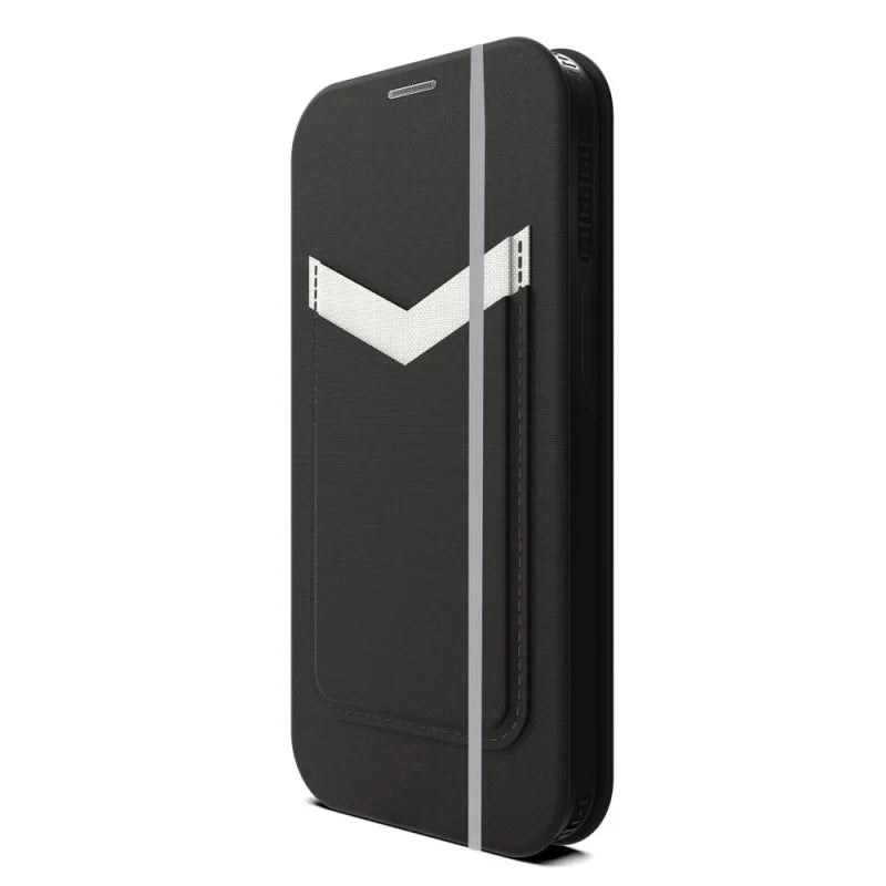 EFM Miami Leather Wallet Case Armour with D3O For iPhone 13 Pro Max - Smoke Black