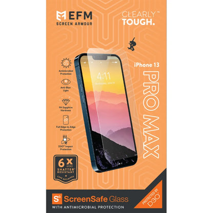 EFM ScreenSafe Glass Screen Armour with D3O For iPhone 13 Pro Max /iPhone 14 Plus