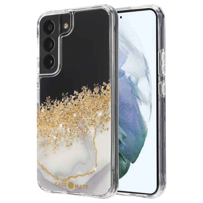 Case-Mate Karat Marble Case For Samsung Galaxy S22 (6.1) - White Marble
