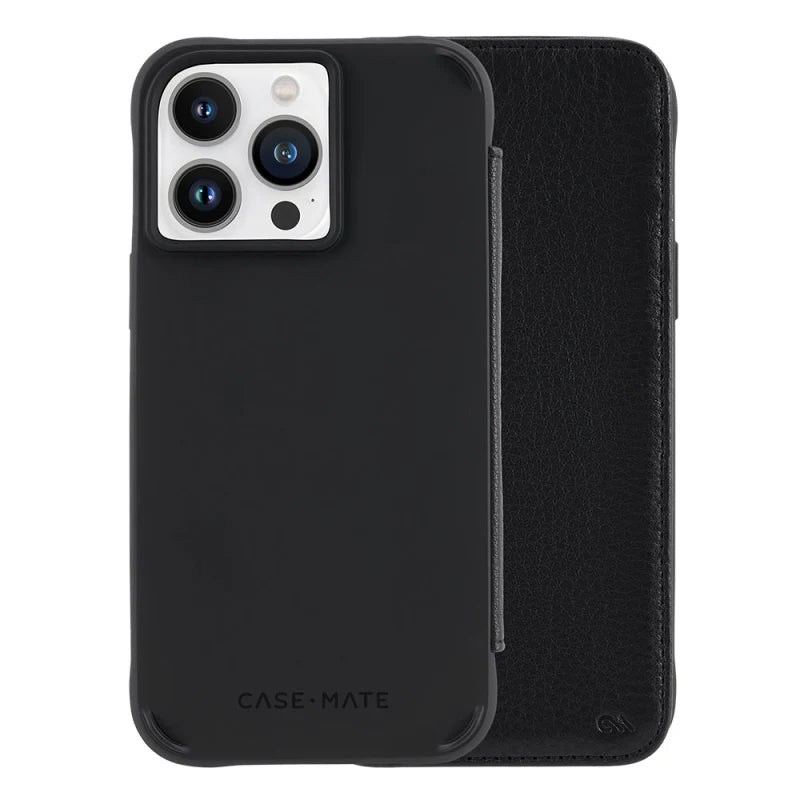 Case-Mate Wallet Folio Case - MagSafe For iPhone 14 Pro Max (6.7") - Black