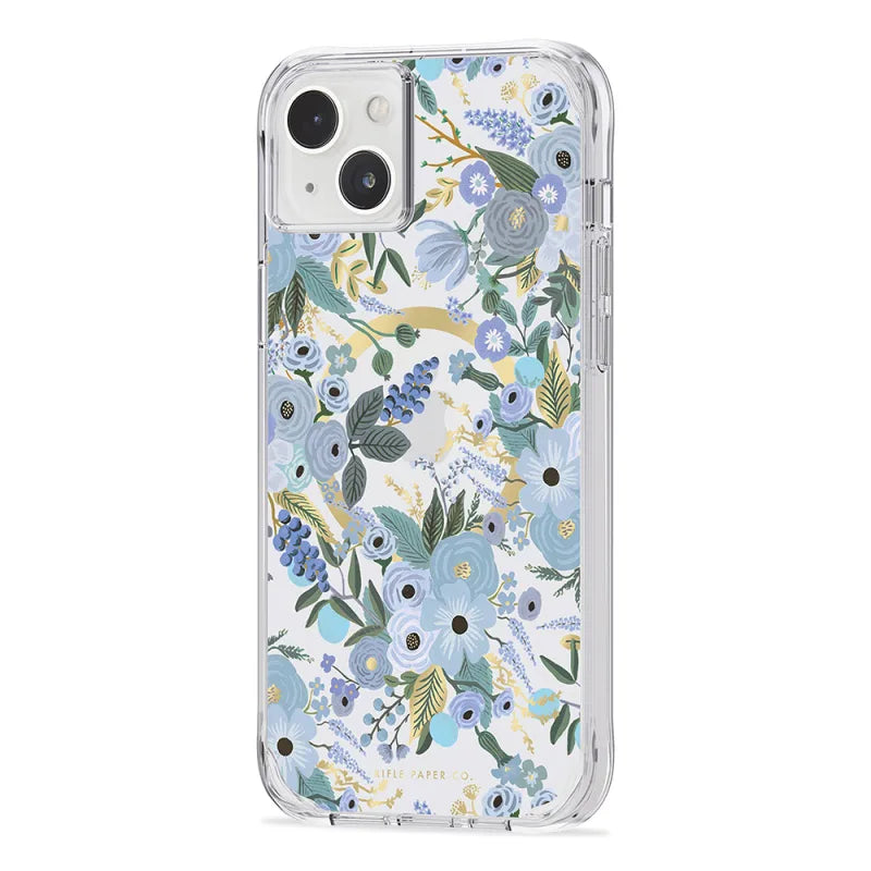 Case-Mate Rifle Paper Case - MagSafe For iPhone 14 Plus (6.7") - Garden Party Blue