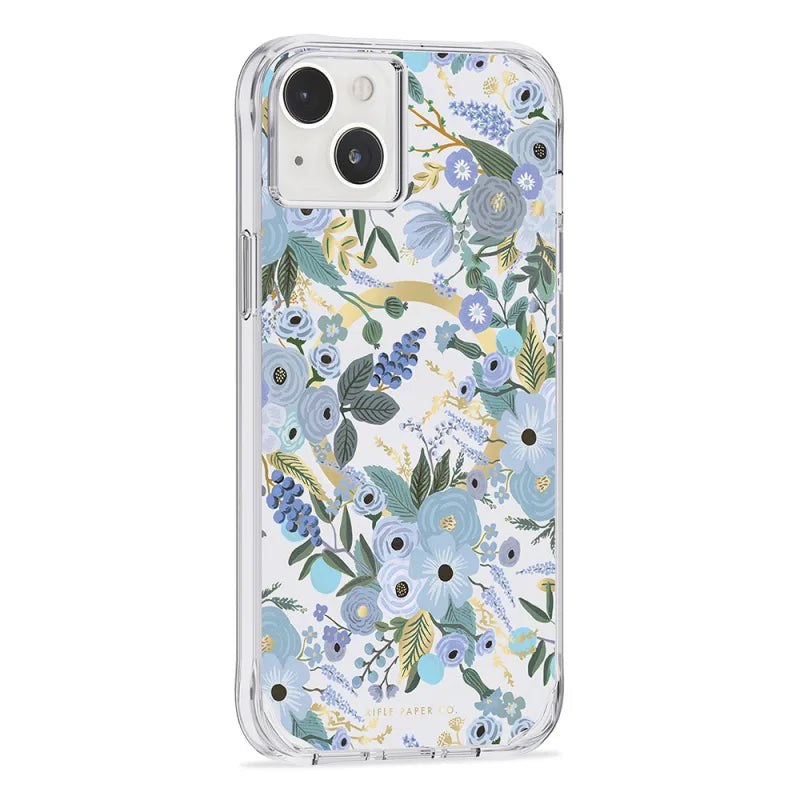 Case-Mate Rifle Paper Case - MagSafe For iPhone 14 Plus (6.7") - Garden Party Blue