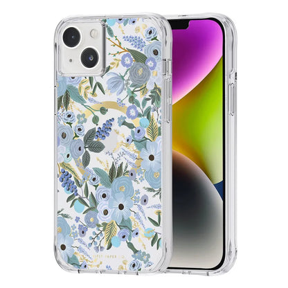Case-Mate Rifle Paper Case - MagSafe For iPhone 14 Plus (6.7") - Garden Party Blue