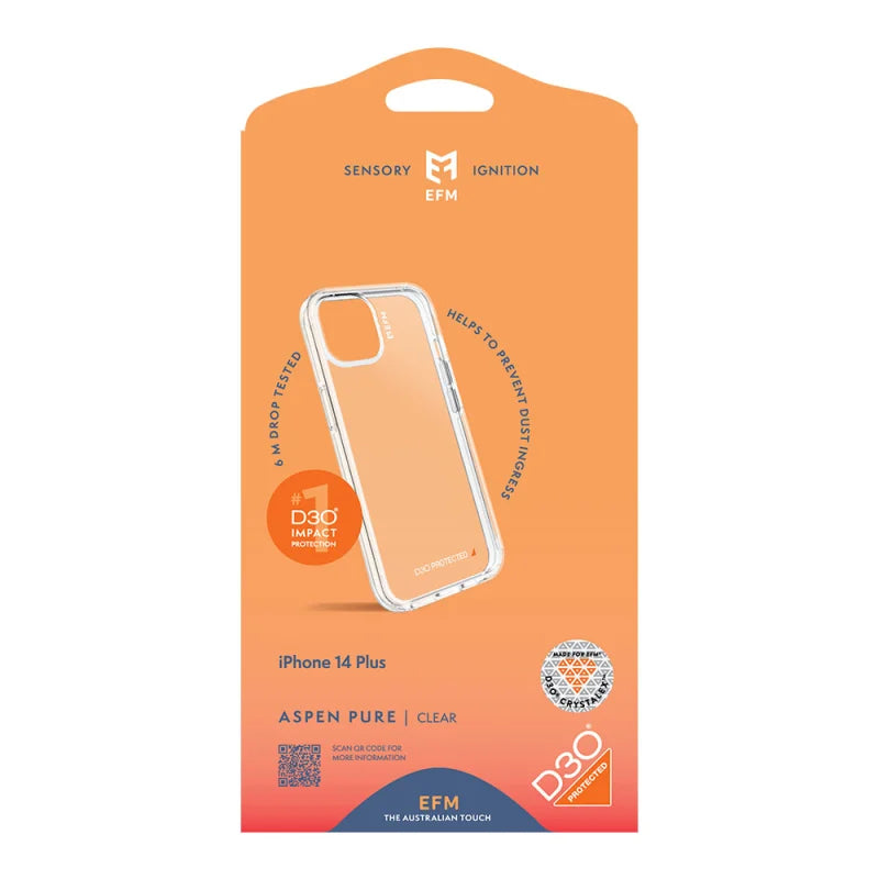 EFM Aspen Pure Case Armour with D3O Crystalex For iPhone 14 Plus