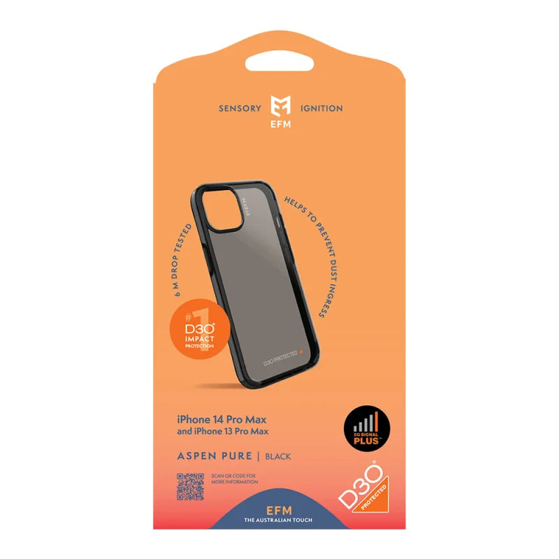 EFM Aspen Pure Case Armour with D3O Signal Plus For iPhone 13 Pro Max /iPhone 14 Pro Max