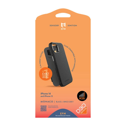 EFM Monaco Case Armour with ELeather and D3O 5G Signal Plus Technology For iPhone 13 /iPhone 14
