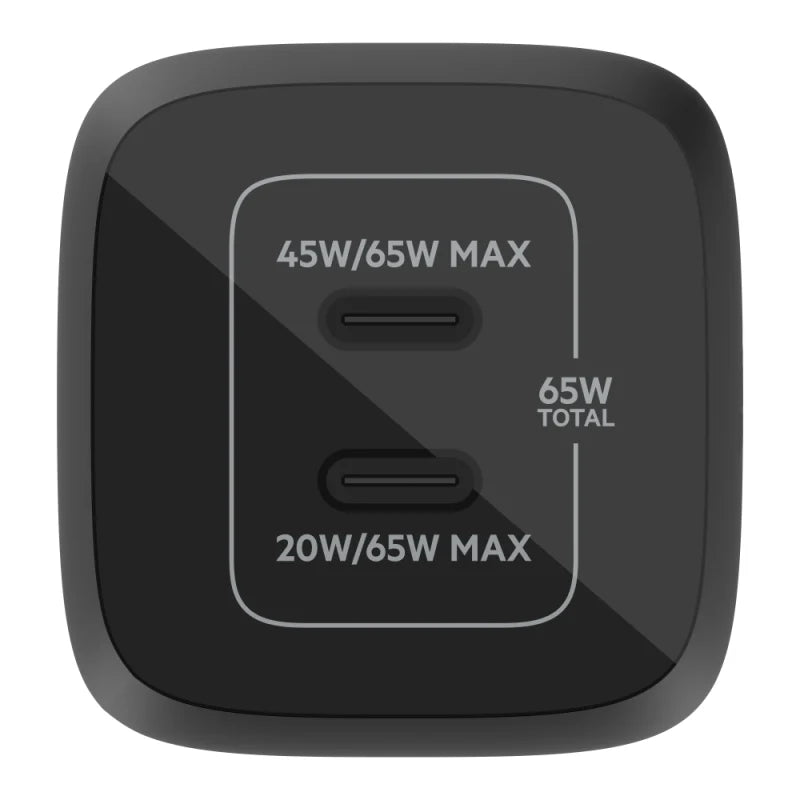 Belkin BOOST UP Dual USB-C Wall Charger GaN Technology 65W with PPS
