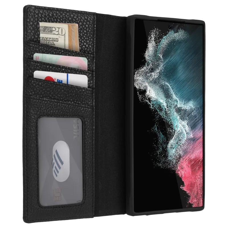 Case-Mate Wallet Folio Antimicrobial Case For Samsung Galaxy S23 Ultra - Black