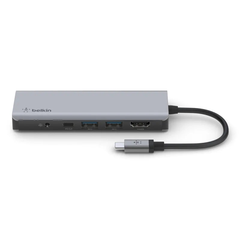Belkin CONNECT USB-C 7-in-1 Multiport Hub Adapter Space Grey