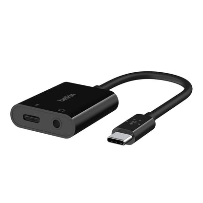 Belkin ROCKSTAR 3.5mm Audio plus USB-C Charge Adapter