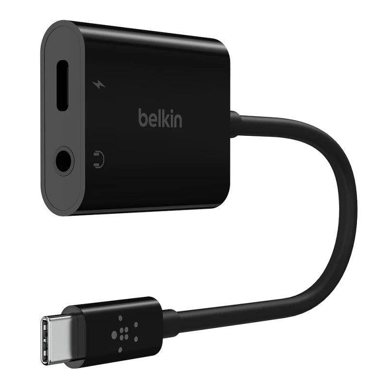 Belkin ROCKSTAR 3.5mm Audio plus USB-C Charge Adapter