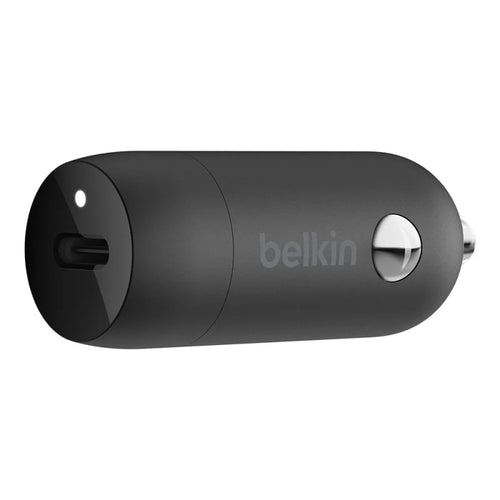 Belkin BoostCharge 30W USB-C Car Charger With USB-C to Lightning Cable - Black