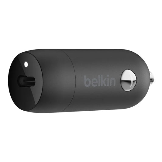 Belkin BoostCharge 30W USB-C Car Charger With USB-C to Lightning Cable - Black