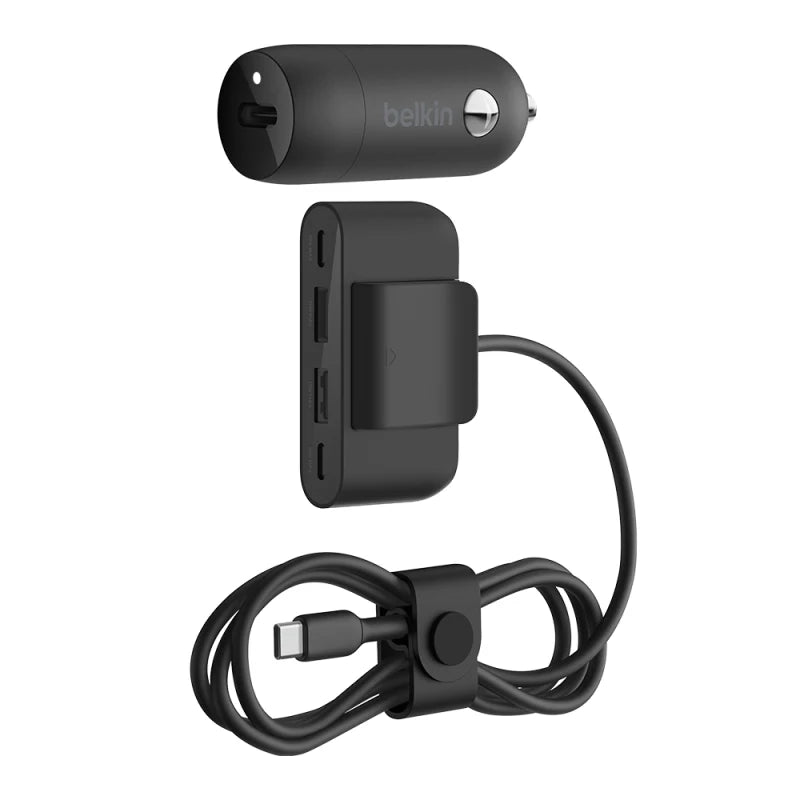 Belkin BoostCharge 30W USB-C Car Charger With USB-C to Lightning Cable - Black