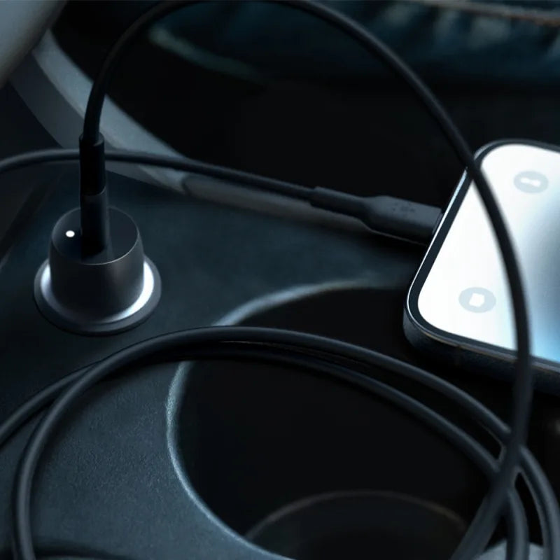 Belkin BoostCharge 30W USB-C Car Charger With USB-C to Lightning Cable - Black