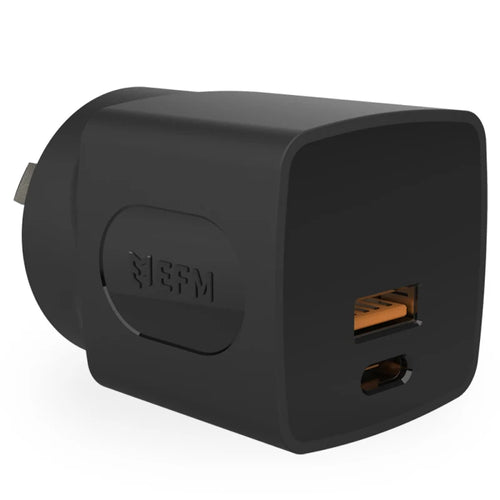 EFM 30W Dual Port Wall Charger With Power Delivery and PPS Technologies
