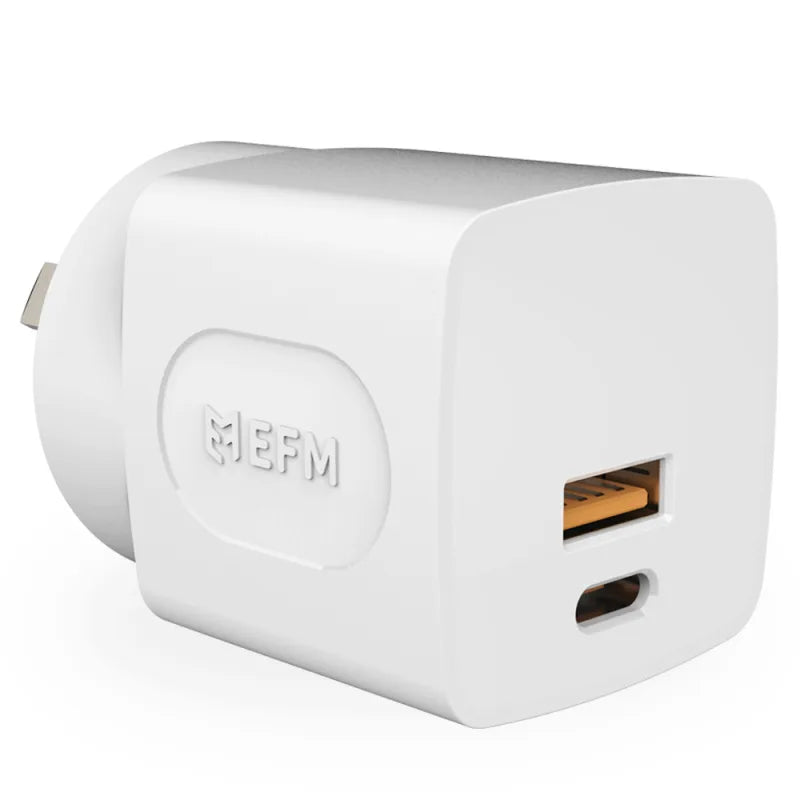 EFM 30W Dual Port Wall Charger With Power Delivery and PPS Technologies