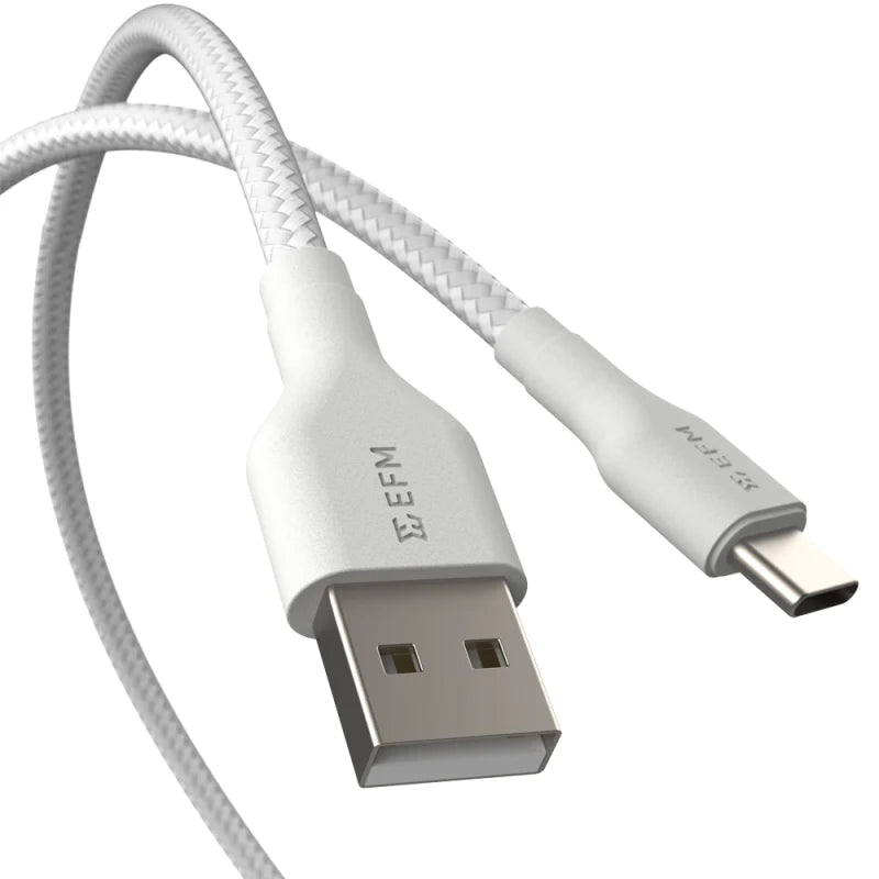 EFM USB-A to USB-C Braided Power and Data 1M Cable Tested to withstand 20000+ bends