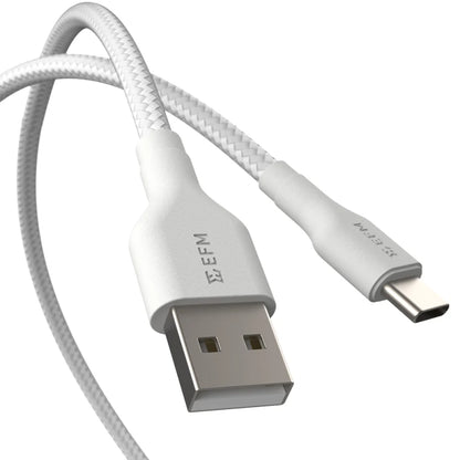 EFM USB-A to USB-C Braided Power and Data 1M Cable Tested to withstand 20000+ bends