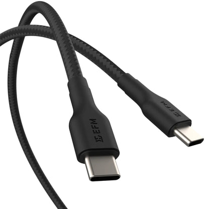 EFM USB-C to USB-C Braided Power and Data 2M Cable Tested to withstand 20000+ bends
