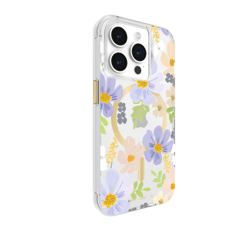 Case-Mate Rifle Paper MagSafe Case For iPhone 15 Pro - Pastel Marguerite